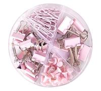 predolo 4x 72 Pièces Pinces à Reliure Kits Punaises Trombones avec Conteneur Carte Punaises pour Bureau