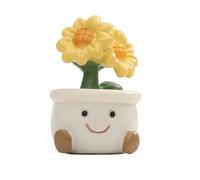 predolo 5 Pièces Plante en Pot Miniature Finition Soignée Figurine de Fleur Mignonne Prêt à l'emploi Plante Miniature Multicolore, Tulip