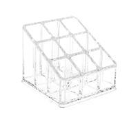 predolo 9 fentes porte-rouge à lèvres boîte cosmétique décoration pour commode comptoir maquillage organisateur boîte de rangement vitrine clair pour pinceaux, une