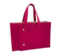 predolo à Main, de Courses réutilisable, Utilitaire, Grande capacité, Cadeau, Ouvert sur Le Dessus, Pliable, fourre-Tout en Feutre pour Pique-Nique, Rose