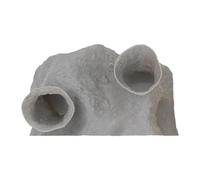 predolo Abri en Forme de Grotte pour Crevettes, Maison Créative pour Reptiles, Bassin, Cachette pour Se Reposer et Jouer, Maison pour Betta et, Gris
