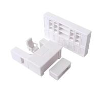 predolo Accessoire de décor miniature à l'échelle 1/50, mobilier, décoration créative, miniature réaliste pour diorama ou table de sable, Ensemble de Bureau