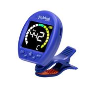 predolo Accordeur Guitare Clip Affichage Électronique Rotatif Pince Portable Polyvalent Matériau PP Fonction 360 Degrés Adapté aux Débutants Enseignants, Bleu
