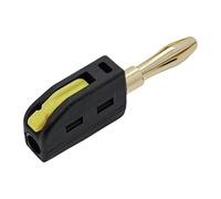 predolo Adaptateur de connecteur de câble Audio Professionnel Haute intensité, fiche Banane 4 mm, sans Soudure, pour systèmes Audio, Home cinéma, Plaque, Noir