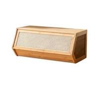 predolo Armoire de Rangement En Bambou, Pratique, élégante et Tendance, avec Porte, Organiseur de Collations pour Livres, Salon, Jouets, Placard, Bureau, Bois 70cmx30cmx31cm