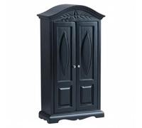 predolo Armoire en Bois Échelle 1/12 Fait Main Mini Armoire Sculptée Conception Détaillée Meuble de Chambre de Poupée pour Collectionneurs, Diorama