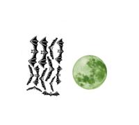 predolo Autocollants Muraux Lumineux D'Halloween, Autocollants de Fenêtre D'Halloween, Décoration Murale, Toile de Fond, Autocollants de Fenêtre Lumin