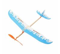 predolo Avion en Mousse à Élastique Léger Planeur à Propulsion par Élastique Résistant Aux Chocs Kit de Planeur en Polystyrène pour Débutants, Compétition, 668 Thunderbird