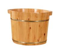 predolo Baignoire de pieds en bois, sauna, baignoire profonde, multifonction, épaisse, seau de lavage des pieds pour la maison, femmes et hommes, Color A 30cm