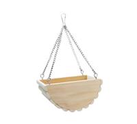 predolo Balançoire en Bois pour Hamster, hamac en Bois pour Chinchilla, Accessoire Multifonctionnel pour Animaux Compagnie, Berceau-balançoire pour Hamster