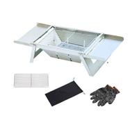 predolo Barbecue Portable Pliable Déploiement Rapide Gril de Camping En Acier Inoxydable Aucune Installation Requise Barbecue à Charbon Portable pour Campeurs, M, Standard