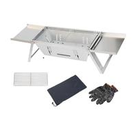 predolo Barbecue Portable Pliable Déploiement Rapide Gril de Camping En Acier Inoxydable Aucune Installation Requise Barbecue à Charbon Portable pour Campeurs, L, Standard