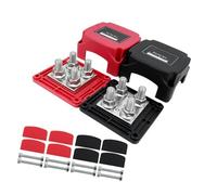 predolo Barre de Bus en cuivre de Distribution de Puissance Connexion Bloc de bornes Borne de bornes Bar Bus pour la Voiture de Voiture pour Bateaux RV, Rouge et Noir