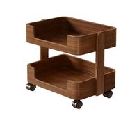 predolo Bibliothèque Mobile sur roulettes Grande Capacité Petite Bibliothèque Mobile Design Ouvert Étagère de Rangement Roulante pour Chambre, Bureau, Cuisine, 3 Couches