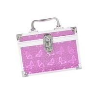 predolo Boîte à outils de pédicure extra large et imperméable, double couche, étui de transport pour maquillage, couture, fournitures de beauté, Rose