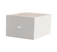 predolo Boîte de rangement de bureau avec tiroir, polyvalente, et fonctionnelle pour un usage quotidien. Coffret à bijoux robuste et empilable, 20cmx15cmx10cm