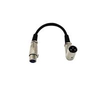 predolo Câble D'extension Audio pour XLR Femelle Vers Mâle Coudé de 0,2 M (1 Pi)