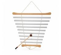 predolo Carillon à Main avec Tige Suspendu Carillon avec Mailloche Portatif Instrument Percussion à une Rangée pour Musiciens