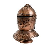 predolo Casque Guerrier Romain avec Socle Antique Casque Romain Décoratif Aspect Fer Forgé Statue Guerrier Mythologique pour Salon, Bureau, Bibliothèque, Doré 2209, Style to 13