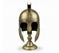 predolo Casque Guerrier Romain avec Socle Antique Casque Romain Décoratif Aspect Fer Forgé Statue Guerrier Mythologique pour Salon, Bureau, Bibliothèque, 1913 Doré, Style to 9
