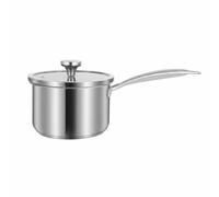 predolo Casserole Double Couche Casserole Marmite Casserole à Sauce en Acier Inoxydable 316 Corps Épaissi Profondeur 10cm, 16 Cm, Poêle À Lait Simple Couche Avec Poignée En Acier