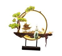 predolo Cercle Backflow Encens Brûleur Fontaine Décoration Artisanat Statue Porte-Encens pour Centres de Table Intérieur Salon, Style K