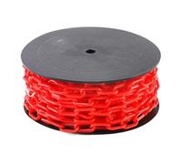 predolo Chaîne de Barrière de Sécurité, Maillons de Chaîne En PP, Haute Visibilité, Facile à Couper, Chaîne de Sécurité D'avertissement pour La Décoration D'a, Rouge