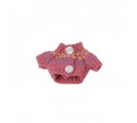 predolo Chandail pour Petite Poupée Mignon Mini Pull Tricoté Boutons Décoratifs Mini Tenue de Poupée pour Enfants, Collection, Décoration , Floral Rose