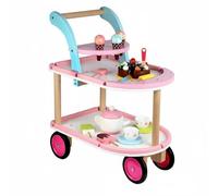 predolo Chariot à Glaces en Bois Réaliste Chariot Glace Angles Arrondis Vendeur Glace en Bois pour Crèche