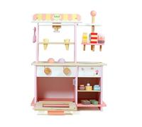 predolo Chariot de Glace Jouet avec Accessoires Cuisine de Marchande Sucrée Non Toxique Chariot Vendeur Glaces pour Enfants, Jeu D'imitation