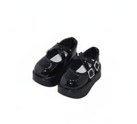 predolo Chaussures BJD 1/4 Finition Brillante Souliers Poupée 1/4 Polyuréthane Article Miniature, Accessoire de Costume pour Poupée, Noir