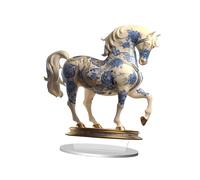 predolo Cheval Sculpture Cheval Ornement Plat Acrylique Positionnement Libre Installation sans Outil Convenable à La Décoration de Table Salon Maison, Style B