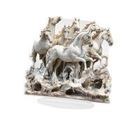predolo Cheval Sculpture Cheval Ornement Plat Acrylique Positionnement Libre Installation sans Outil Convenable à La Décoration de Table Salon Maison, Style C