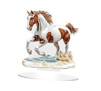 predolo Cheval Sculpture Cheval Ornement Plat Acrylique Positionnement Libre Installation sans Outil Convenable à La Décoration de Table Salon Maison, Style D