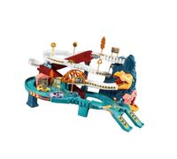 predolo Circuit course avec mini-voitures, jeu éducatif à monter soi-même, circuit voitures miniatures pour enfants, Dinosaure