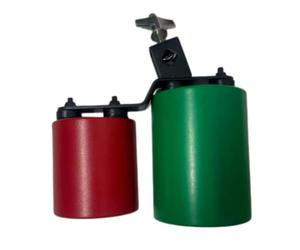 predolo Cloches bicolores alto et soprano - Fournitures pratiques pour instruments percussion - Partie batterie - Sons aigus et médiums pour la pratique, Vert Rouge