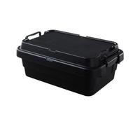 predolo Coffre de Rangement Bas pour Coffre de Voiture, conteneur extérieur, Organisateur de pour Camping en intérieur, Noir