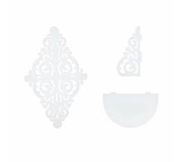 predolo Console Murale Blanche Décoratif Console Baroque Élégant Support Baroque pour Salon, Entrée, Chambre