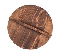 predolo Couvercle de Poêle En Bois, Rond, épais, Anti-brûlure, Universel, pour Ustensiles de Cuisine, 24CM