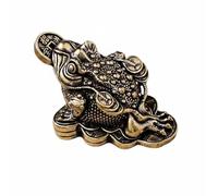 predolo Crapaud à Trois Pattes Feng Shui, Crapaud de Fortune à Trois Pattes Grenouille d'argent en Cuivre Ornement Wealth Frog, Breloque Chinoise pour La Prospérité, Décoration pour Bureau, Salon