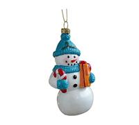predolo Décoration de Noël en Forme de Bonhomme de Neige avec Pendentif en Corde, décoration Suspendue pour Sapin de Noël, pour Festival, Famille, Amis, avec Coffret Cadeau