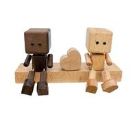 predolo Décoration de Voiture : Figurine de Couple en Bois réutilisable, Faite à la Main, avec Pieds tremblants, pour Un Anniversaire. Accessoire intérieur, Style B