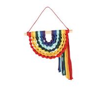 predolo Décoration murale à pompons, ravissante décoration murale en macramé