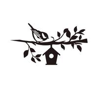 predolo Décoration Murale découpée, clôture de Jardin de Ferme, décoration d'oiseau sur Une Branche, Silhouette pour entrée de pelouse, décors rustiques,