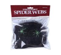predolo Décorations d'halloween en Toile D'araignée, Toiles D'araignée Extensibles, Toiles D'araignée Super Extensibles pour Carnavals, Jeux D, Noir