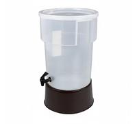 predolo Distributeur Jus Robinet Portable Fontaine Boisson Robinet Réservoir Jus Transparent pour Restaurateurs, Extérieur, Seau À Jus Rond En PP 20L Avec Base