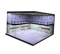 predolo Double couche 1/64 modèle Parking LED vitrine à collectionner pour modèles de voitures, Briques bleues