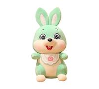 predolo Doux Peluche Lapin En Peluche Confortable Lapin Figure Décor Dormir Accompagner Jouet Adorable pour Canapé Salon Maison Garçons Filles Enfants, Vert