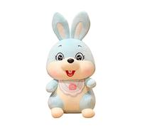 predolo Doux Peluche Lapin En Peluche Confortable Lapin Figure Décor Dormir Accompagner Jouet Adorable pour Canapé Salon Maison Garçons Filles Enfants, Bleu