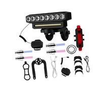 predolo Éclairage vélo avec Phare Avant USB et klaxon intégré pour VTT, A